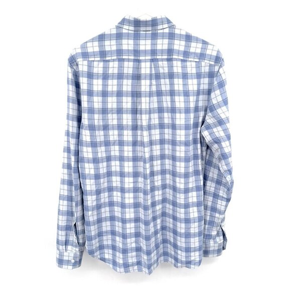 Vince Men's Shirt Size M Long Sleeve Button Up Blue Plaid - Picture 4 of 5